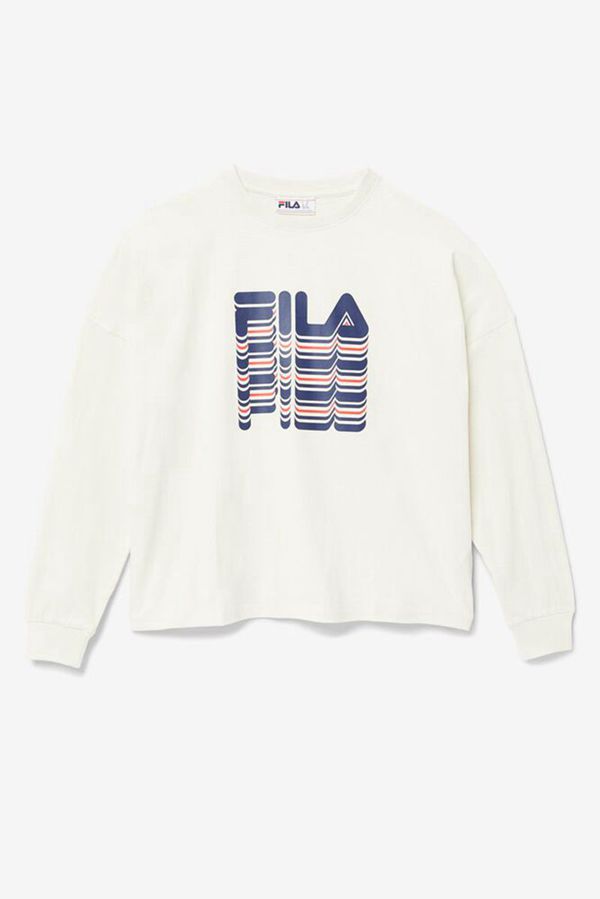 Fila Long Sleeve Wendell Men's Tee - Navy/Red,NZ 571-96451